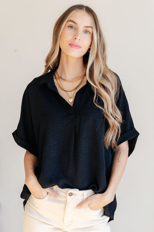Because I Said So Dolman Sleeve Top in Black - Lola Cerina Boutique
