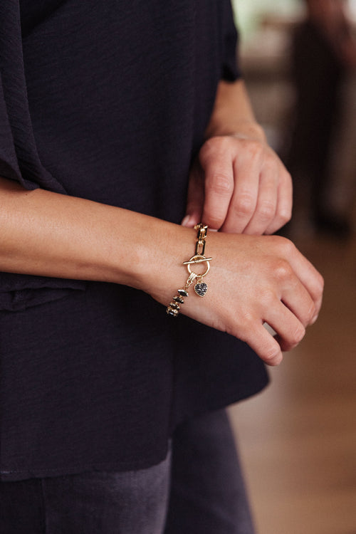 Sofia Toggle Bracelet In Gold - Lola Cerina Boutique