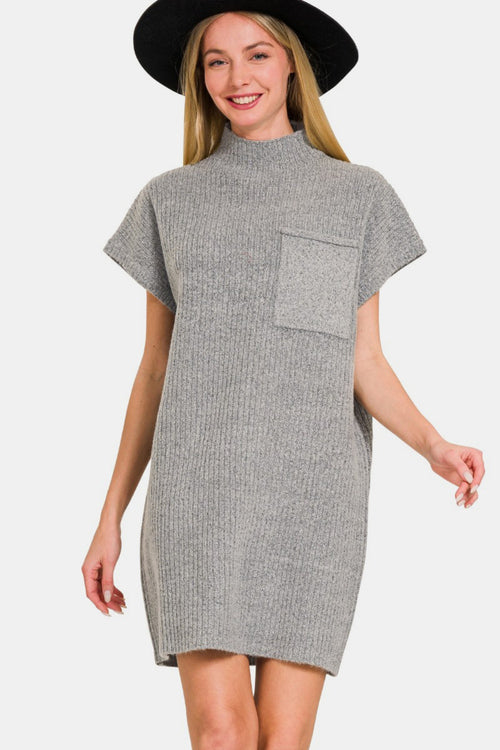 Short Sleeve Sweater Dress