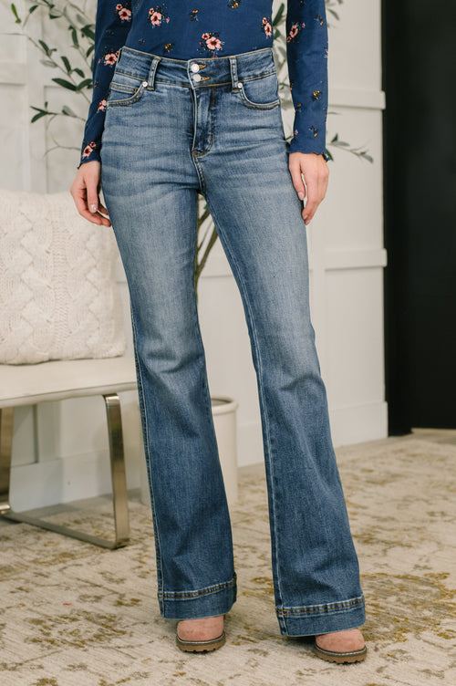 Eva High Waist Flare Tummy Control | Judy Blue