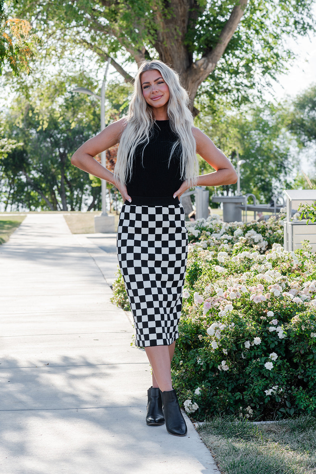 It's All Possible Checkered Skirt - Lola Cerina Boutique