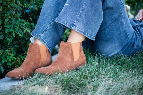 Just Be Yourself Camel Booties - Lola Cerina Boutique