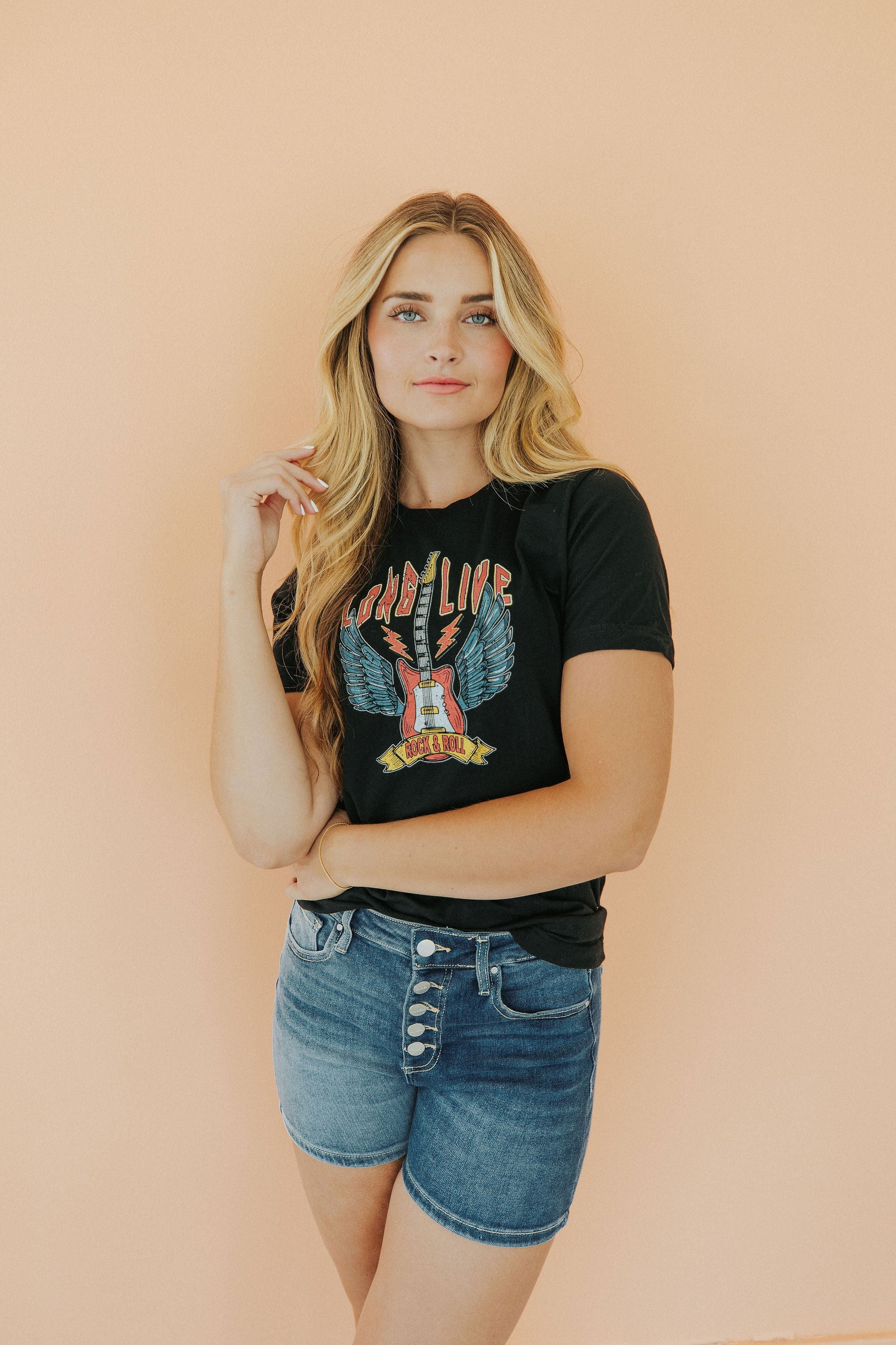 Long Live Rock N Roll Graphic Tee - Lola Cerina Boutique