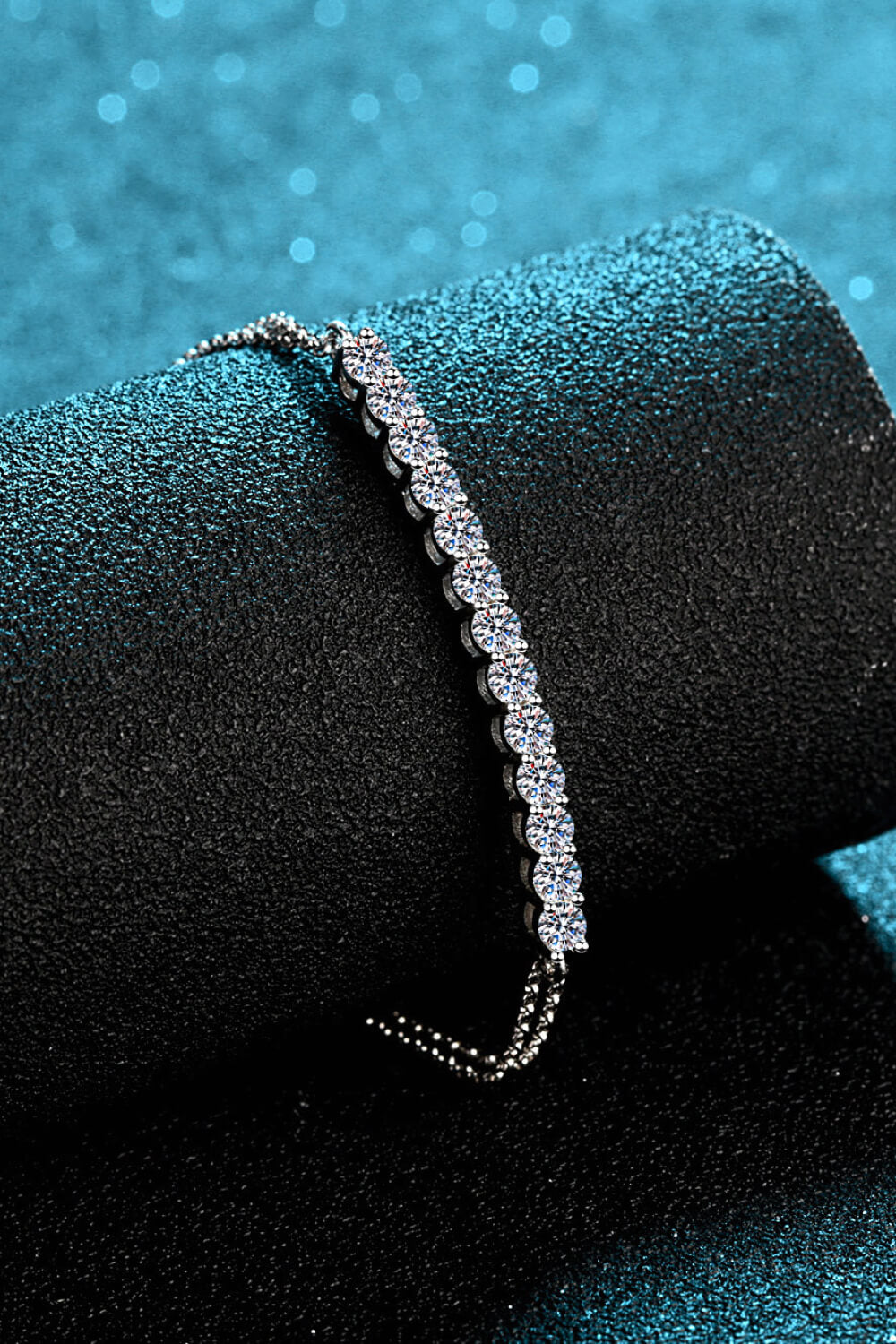 Moissanite Sterling Silver Bracelet - Lola Cerina Boutique