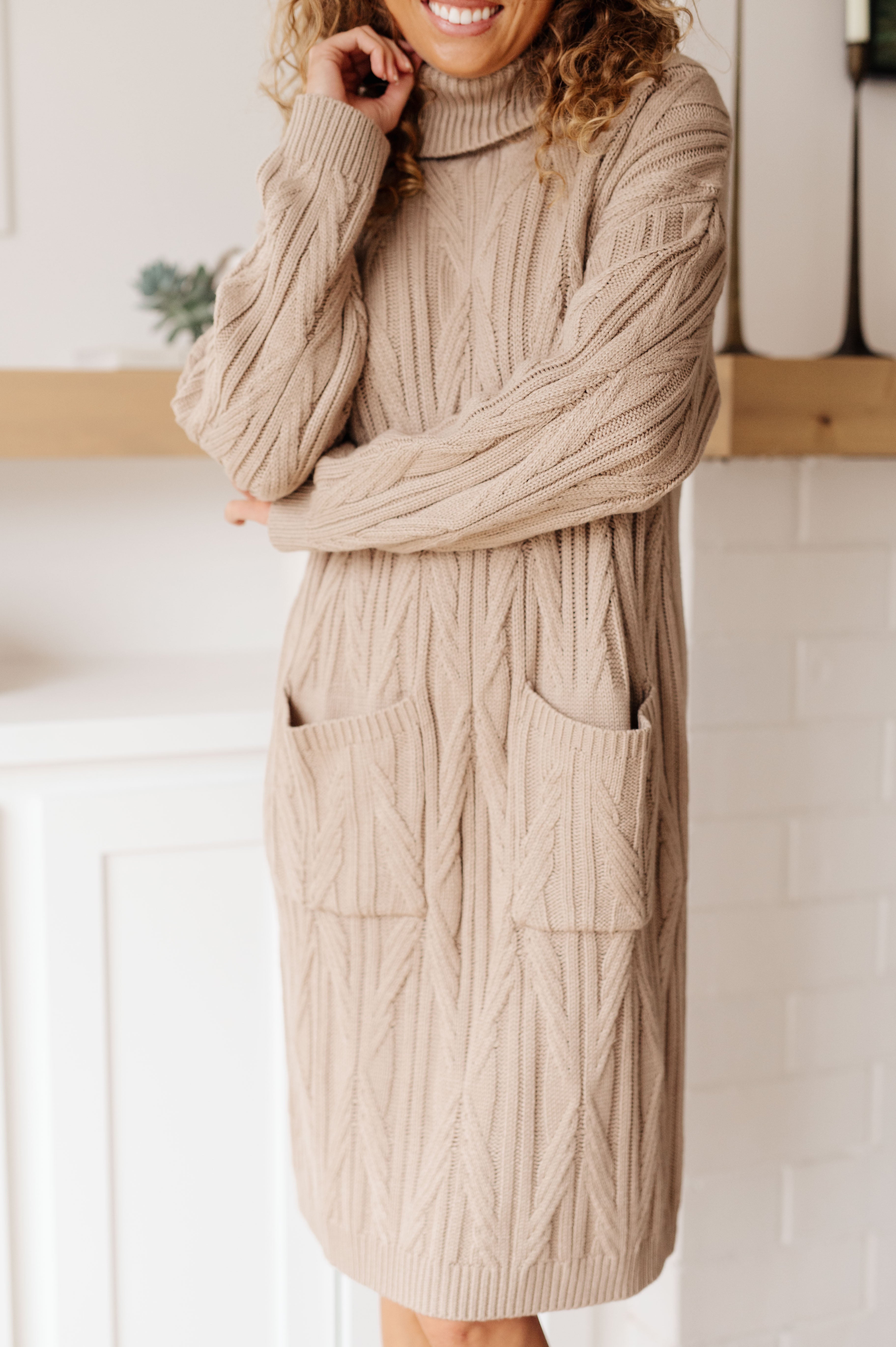 Bundled Beauty Turtleneck Sweater Dress - Lola Cerina Boutique