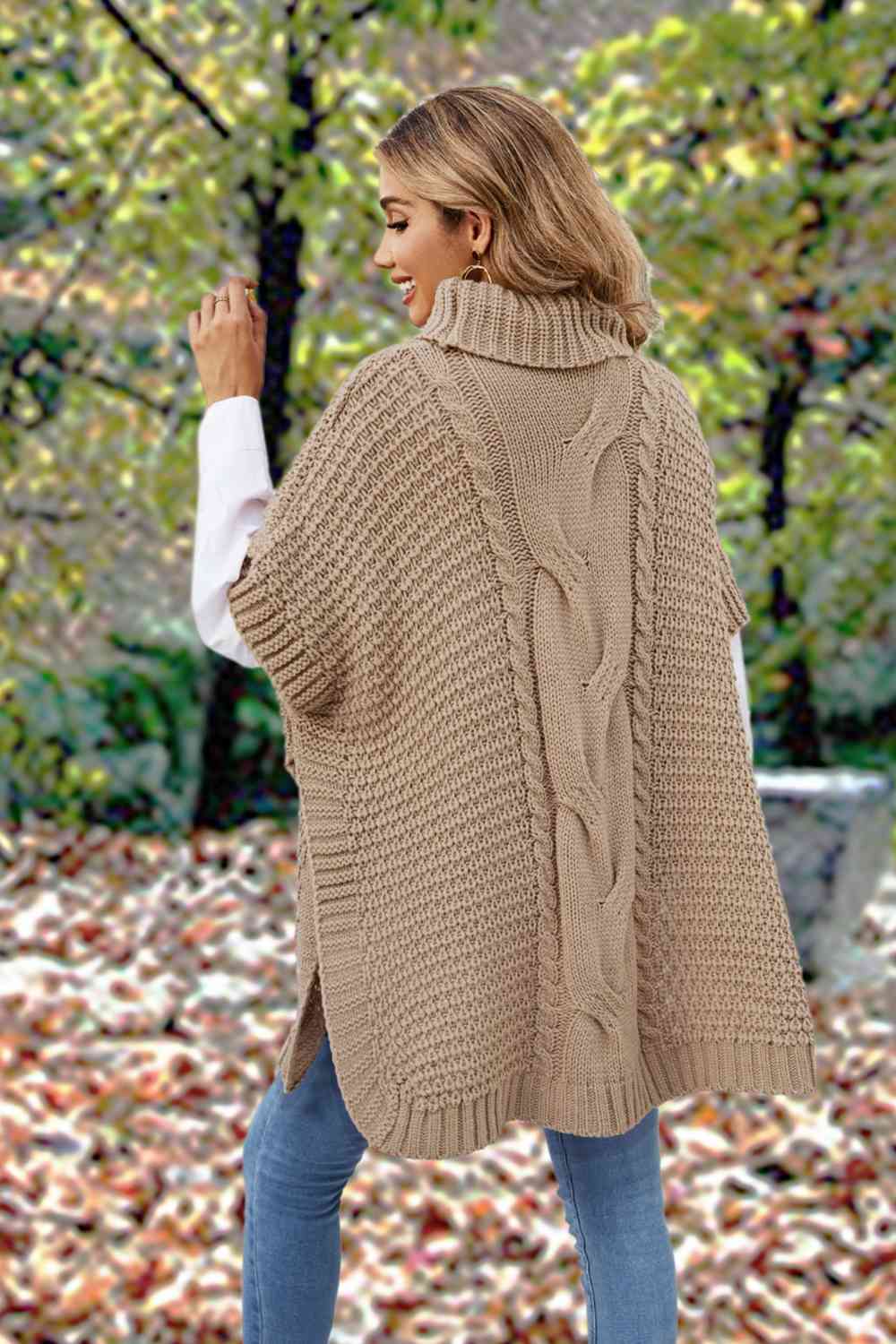 Turtleneck Sweater Poncho | 3 Colors - Lola Cerina Boutique