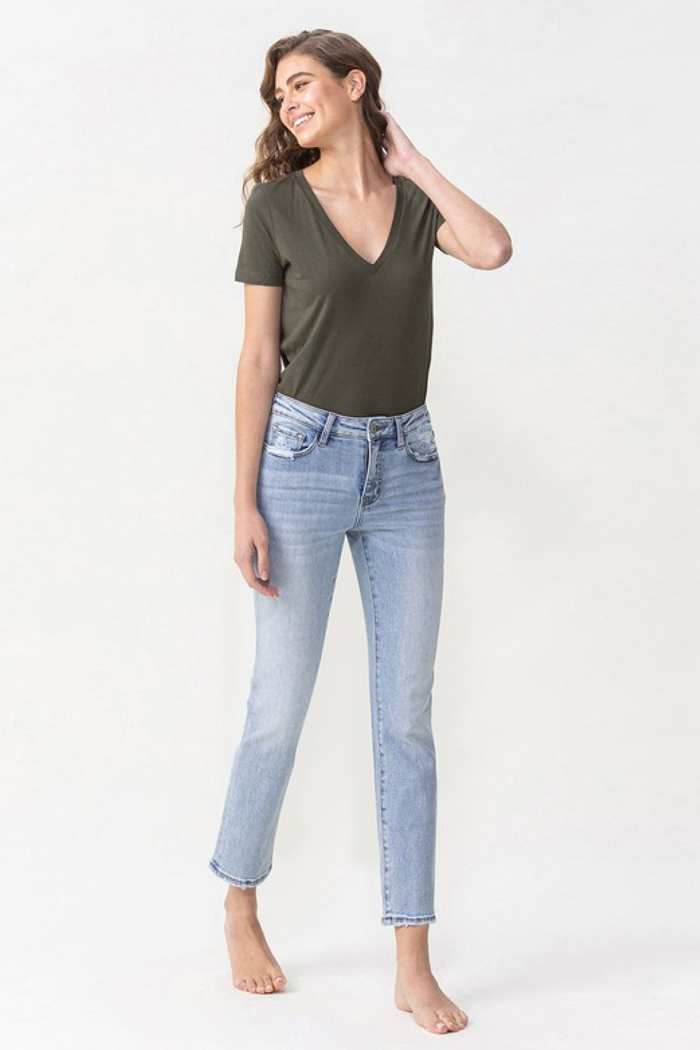 Lovervet Andrea Midrise Crop Straight Jeans - Lola Cerina Boutique