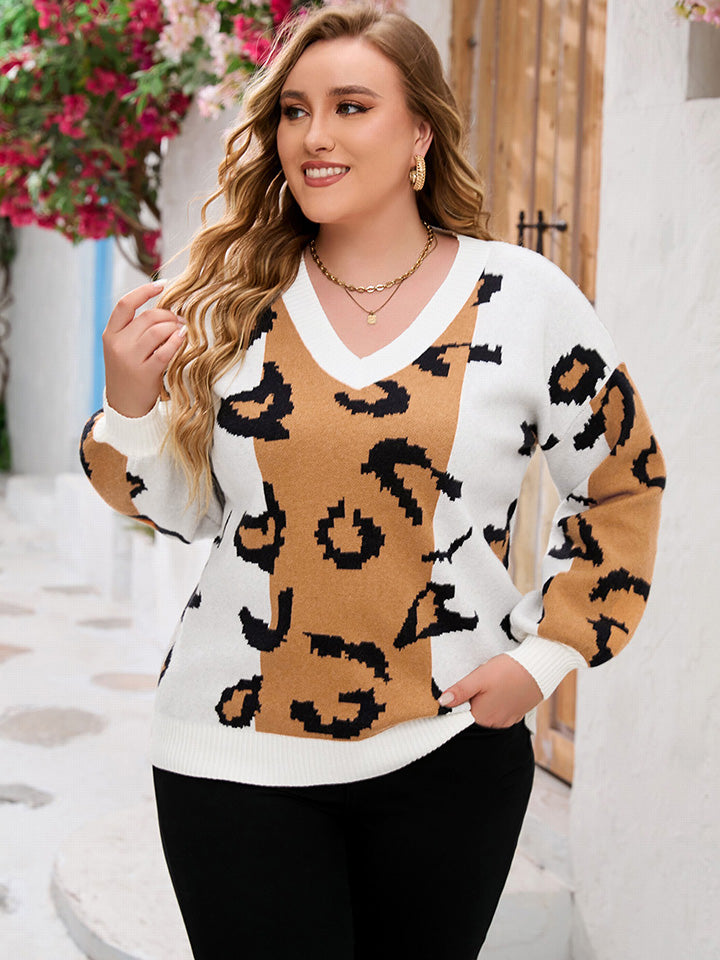 V-Neck Long Sleeve Sweater - Lola Cerina Boutique
