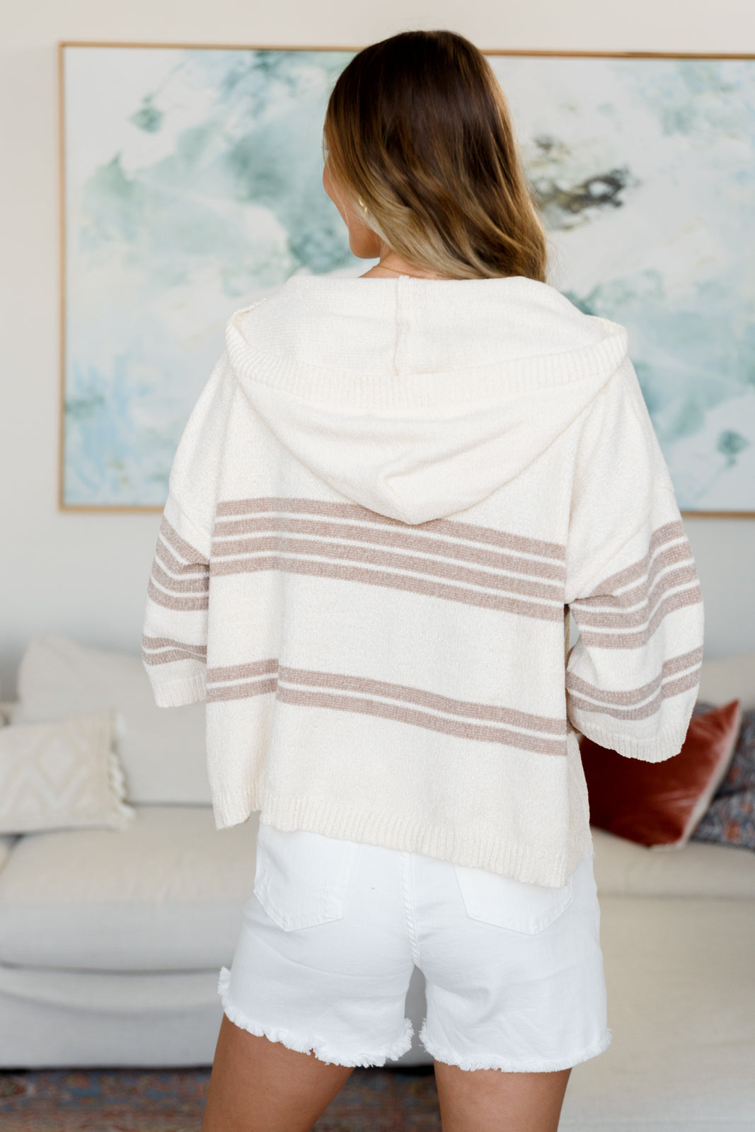 Don't Forget the Cold Foam Striped Hoodie - Lola Cerina Boutique