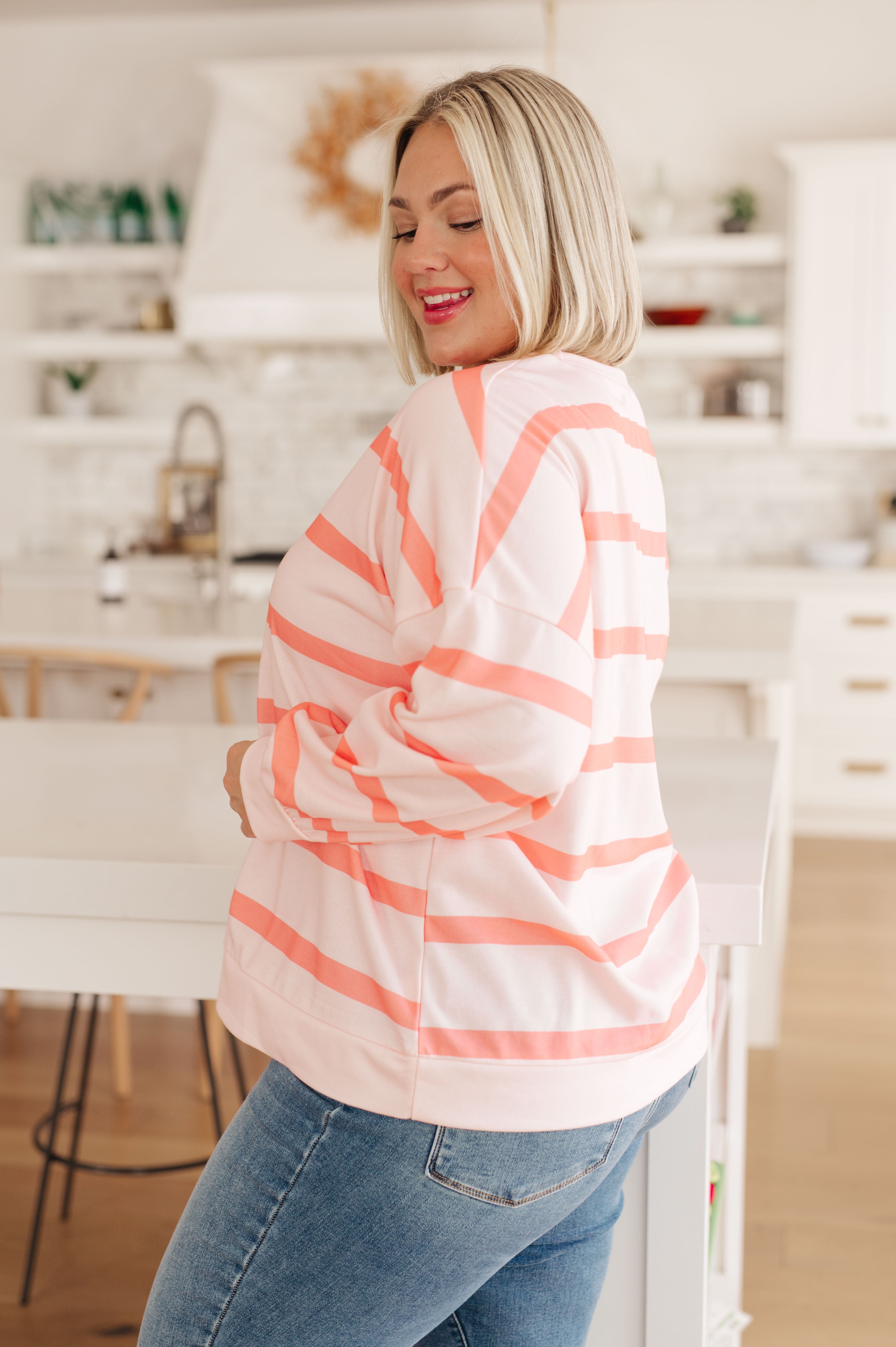 Here for the Stripes Long Sleeve Top - Lola Cerina Boutique