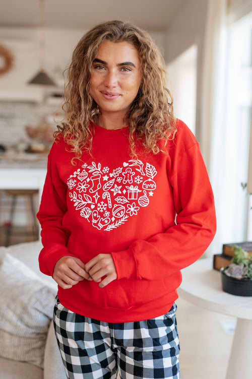 Holiday Heart Sweatshirt - Lola Cerina Boutique