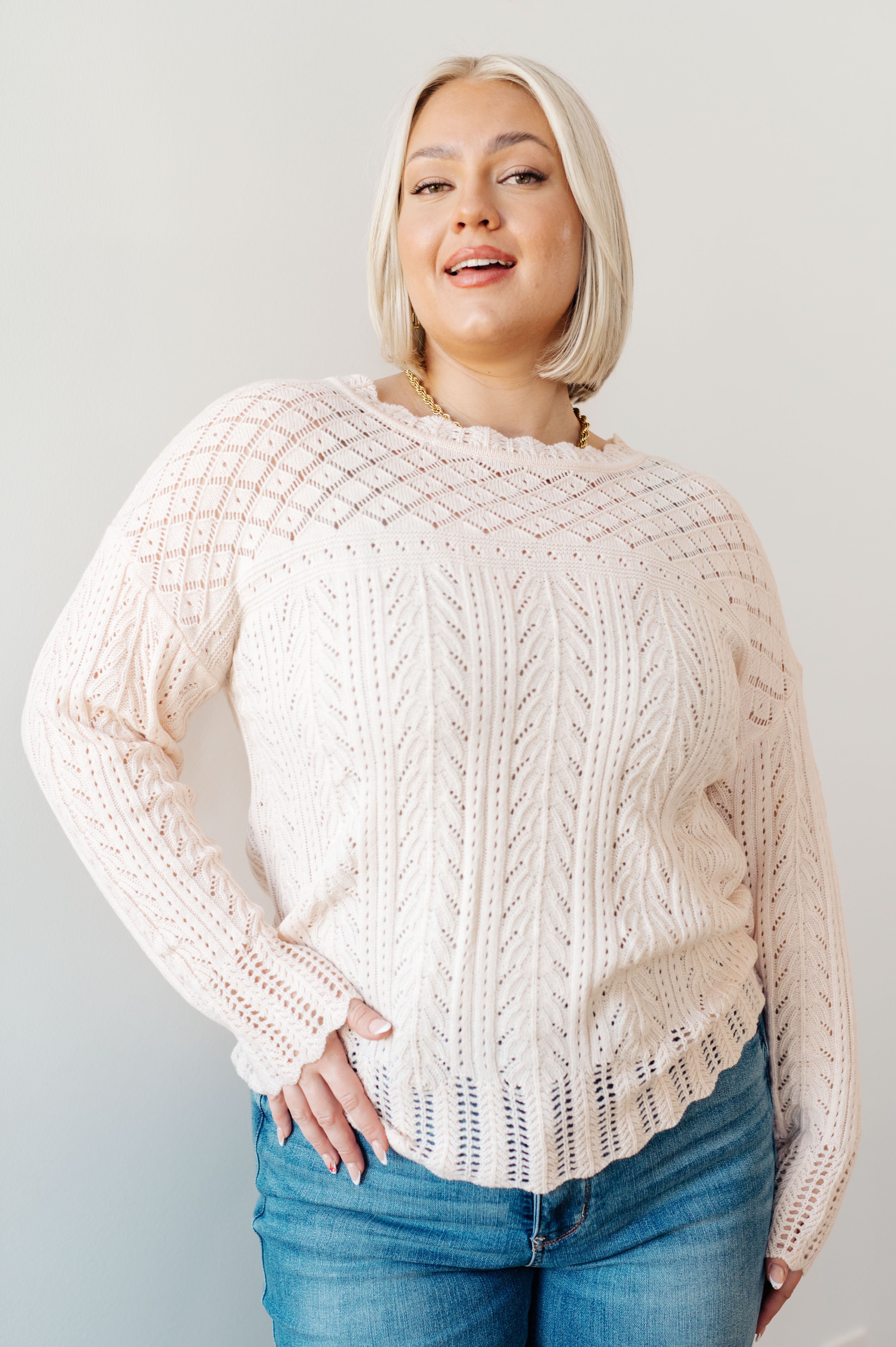Never Let Down Lightweight Knit Sweater - Lola Cerina Boutique