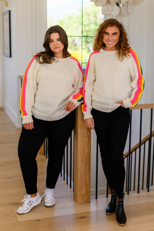 Songs About Rainbows Striped Sweater - Lola Cerina Boutique