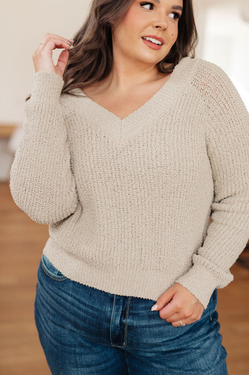 Stuck In The Moment V-Neck Sweater - Lola Cerina Boutique