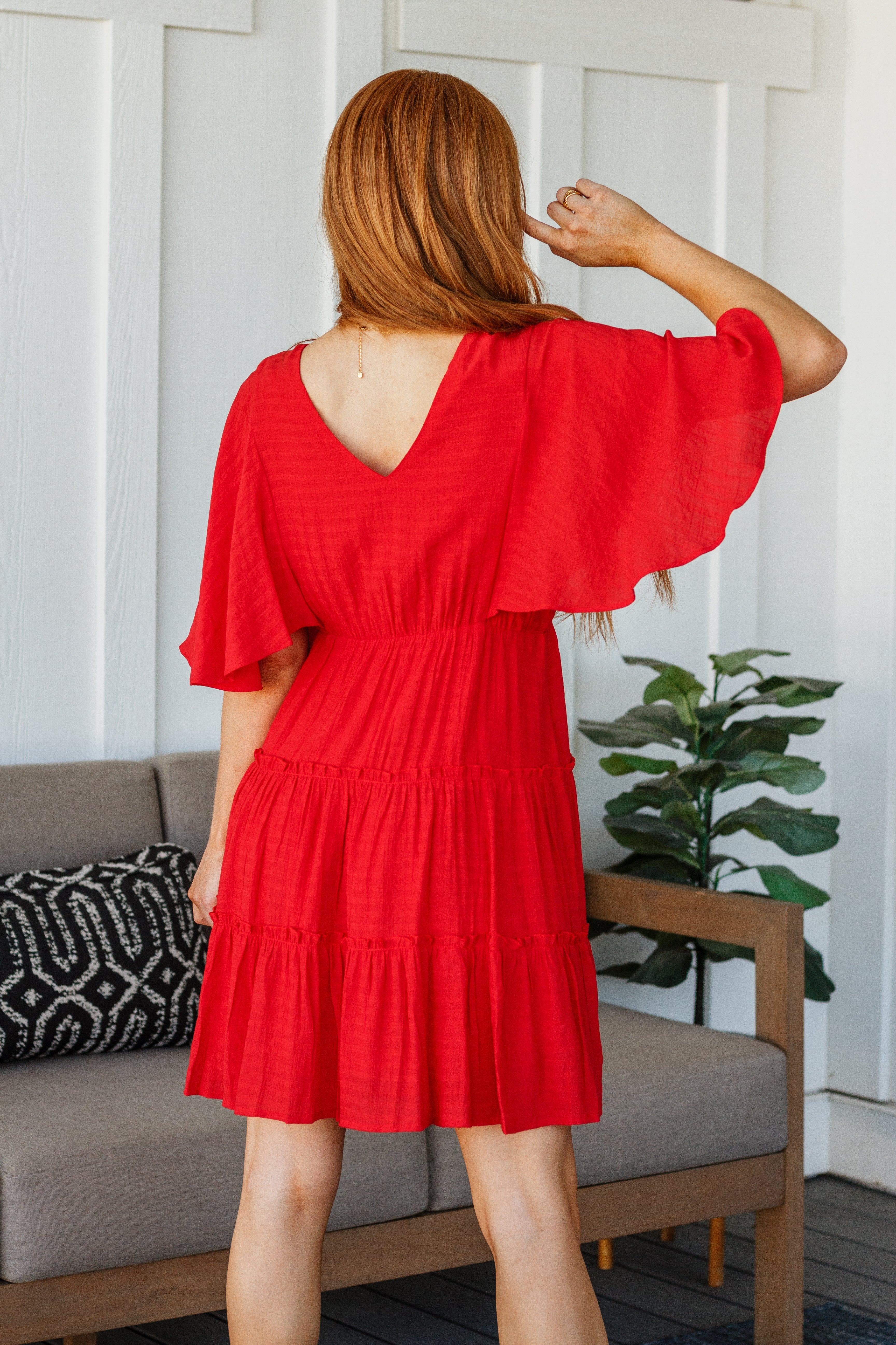 Sweet and Spicy Flutter Sleeve Dress - Lola Cerina Boutique