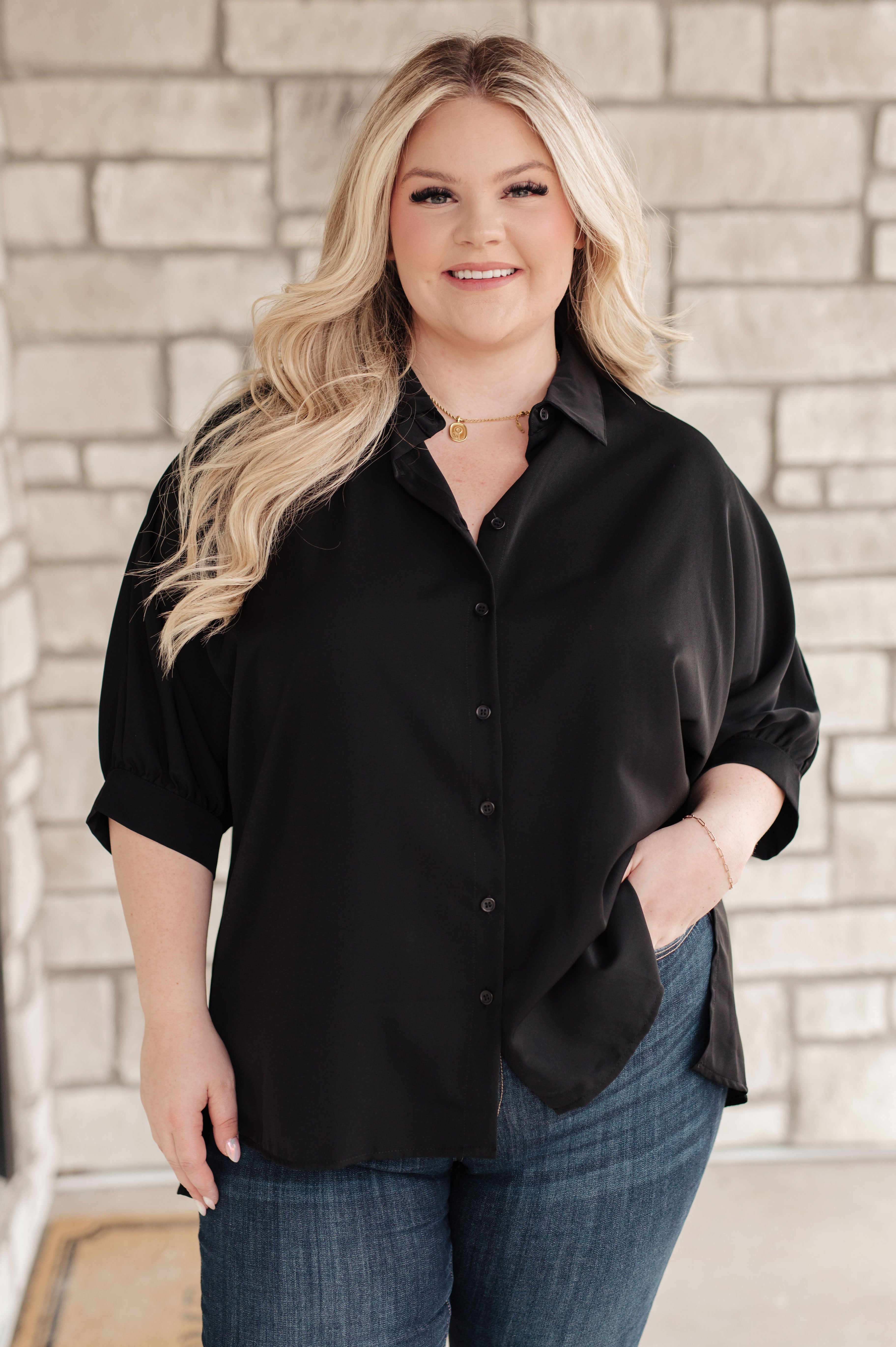 Turned Out Perfect Oversized Button Down Shirt - Lola Cerina Boutique