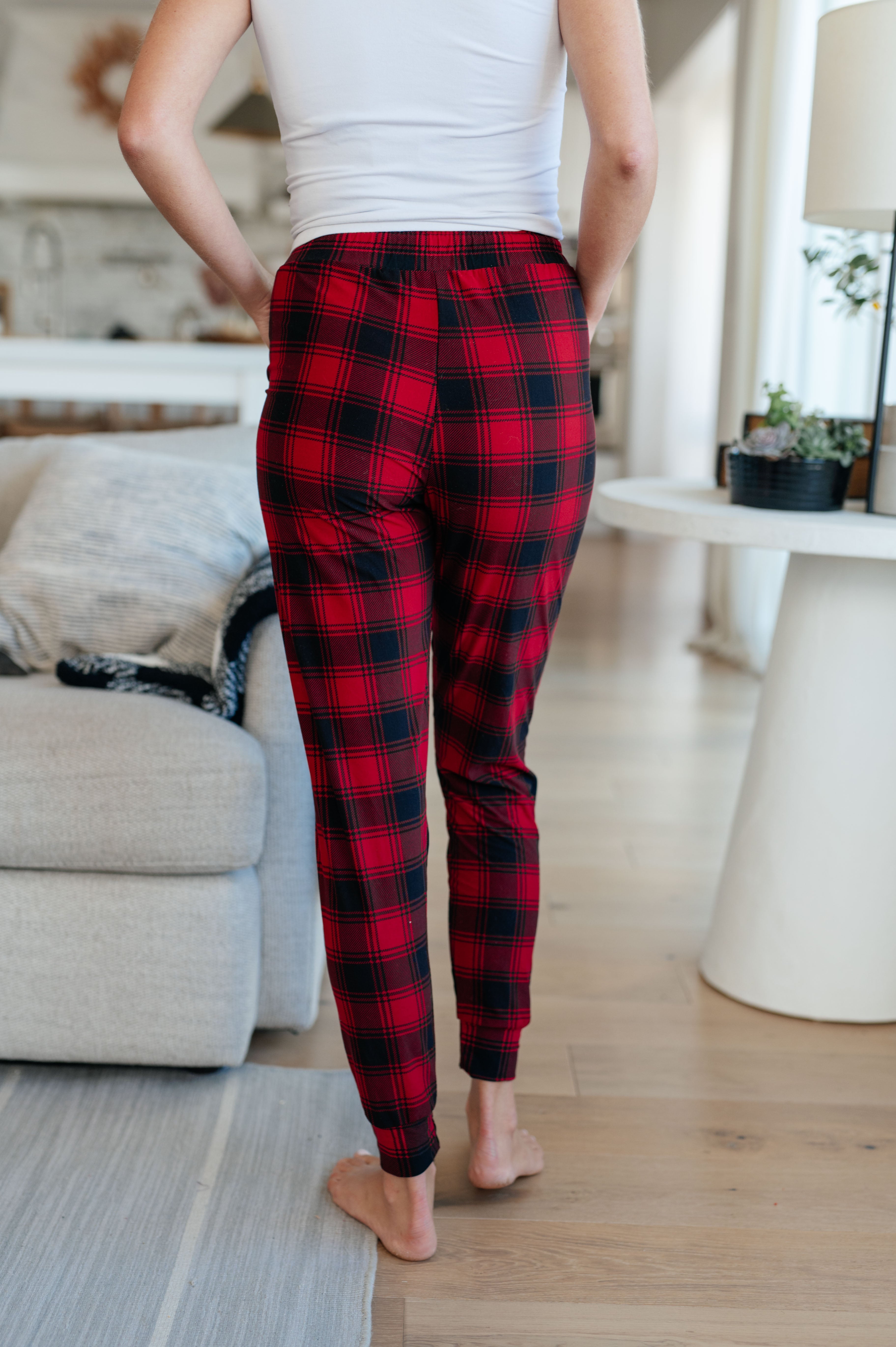 Your New Favorite Joggers in Red Plaid - Lola Cerina Boutique