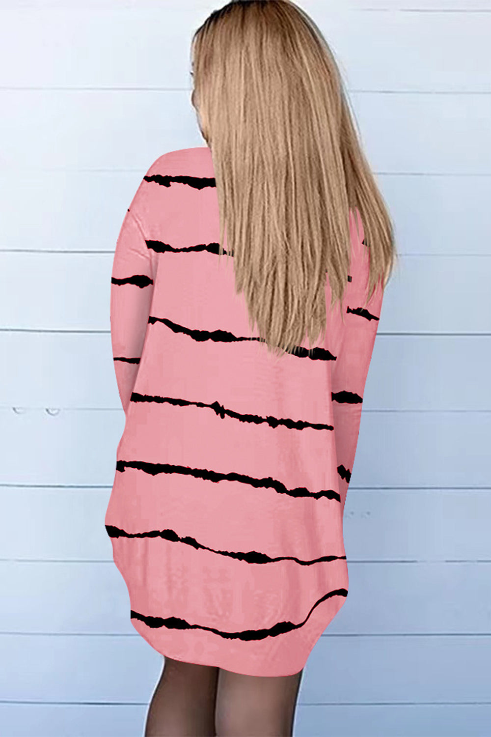 Printed Long Sleeve Cardigan - Lola Cerina Boutique