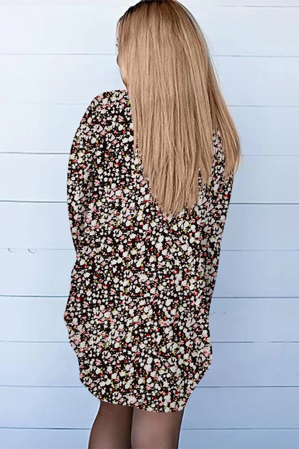 Printed Long Sleeve Cardigan - Lola Cerina Boutique