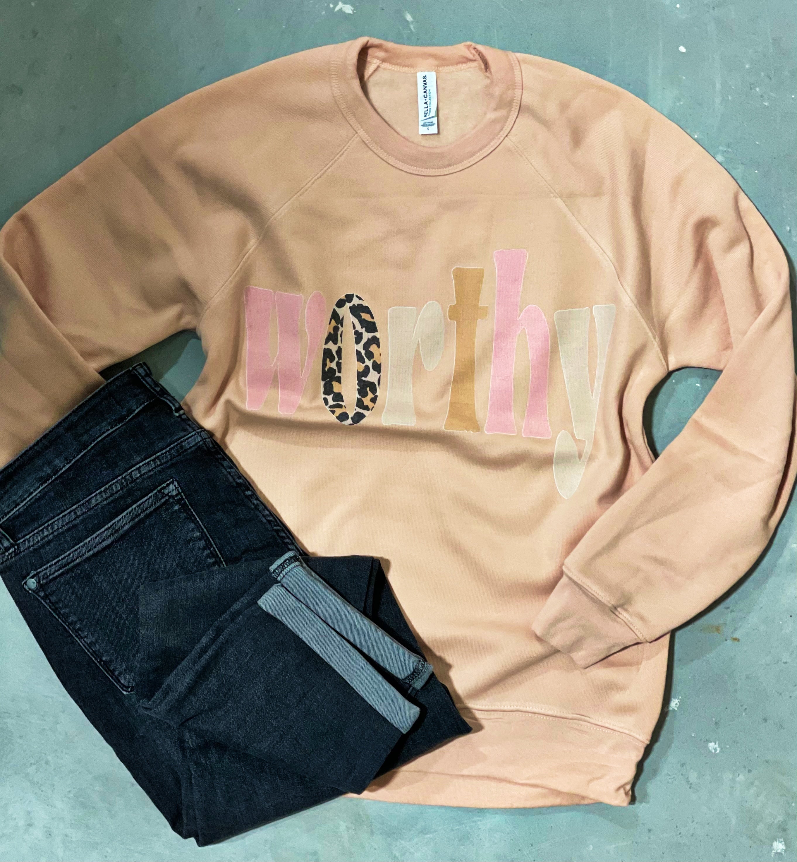 GRAPHIC Luxe Raglan Sweatshirt | Worthy - Lola Cerina Boutique